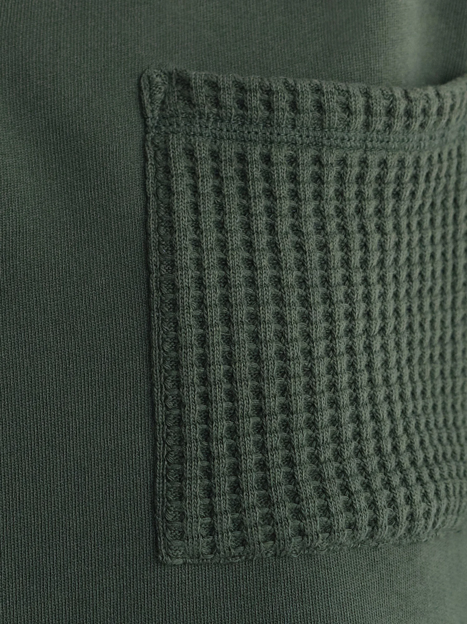 Organic Fleece and Waffle Cropped Half-Zip Sweatshirt 5