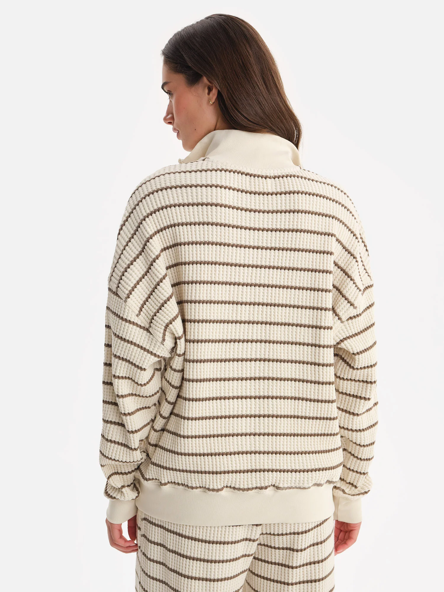 Organic Waffle Collared Half-Zip Sweatshirt 4