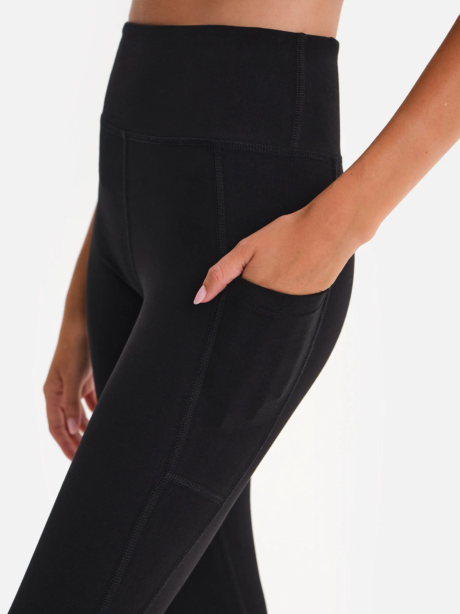 Organic Stretch Midi Legging with Pockets 2