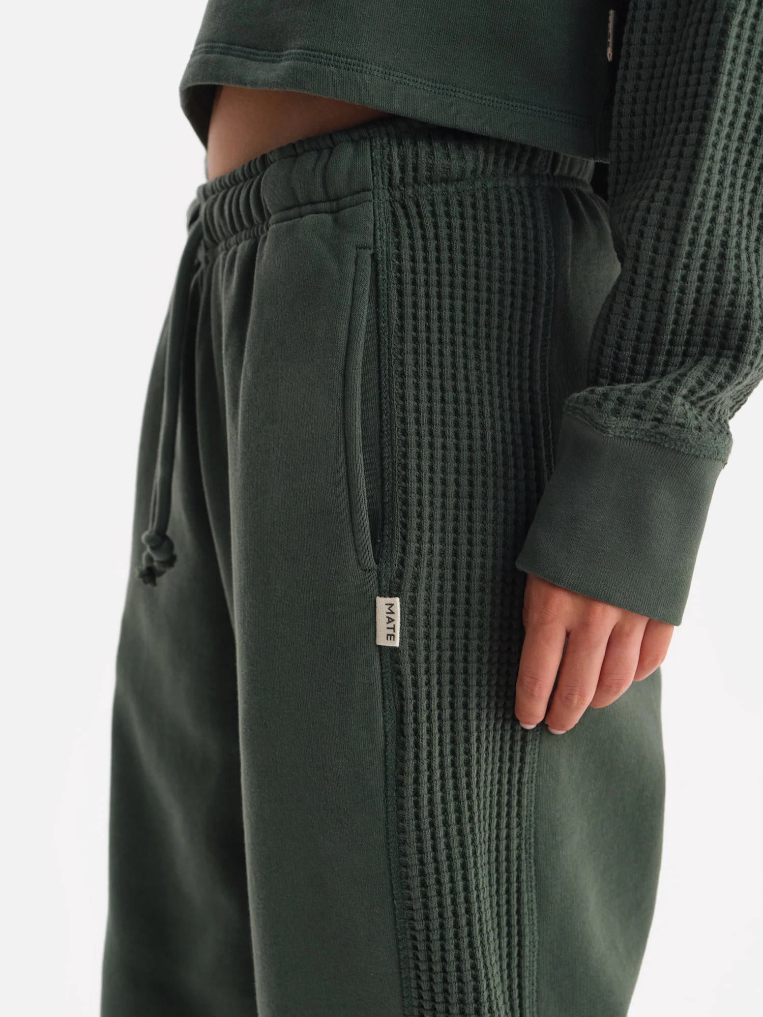 Organic Fleece and Waffle Relaxed Pocket Sweatpant 2